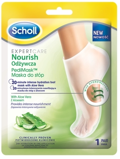 Scholl Expert Care Pedi Mask™ Maska do stóp odżywcza z aloesem