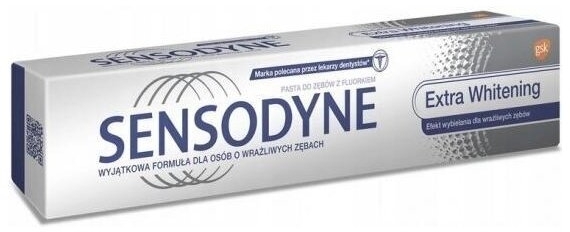 Sensodyne Extra Whitening Pasta Do Zębów z Fluorkiem 75ml