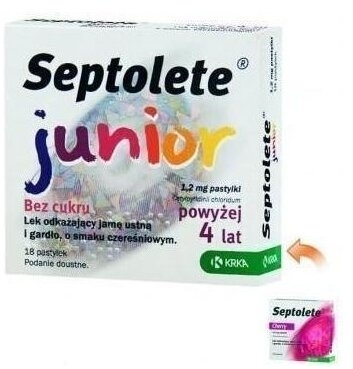 Septolete Junior (Junior Cherry ) 18 pastylek