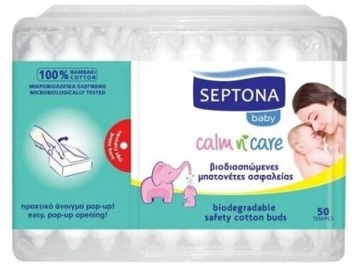 Septona Baby Patyczki Papierowe Higieniczne Dla Dzieci 50 szt.