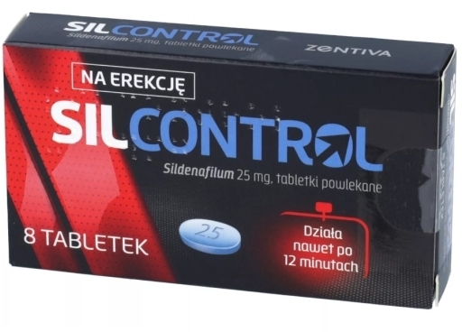 Silcontrol 25 mg 8 tabletek
