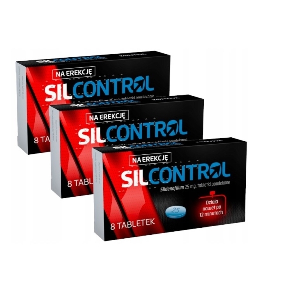 Silcontrol 25 mg 8 tabletek Wielopak x3