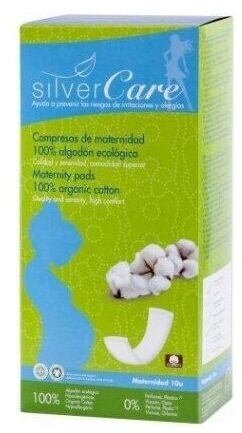 Silver Care podpaski poporodowe 100% bawełny organicznej 10 sztuk