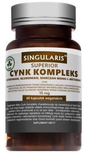 Singularis Cynk Kompleks 15mg 60 kapsułek