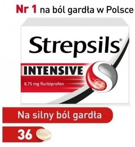 Strepsils Intensive na ostry ból gardła do ssania pastylki 36 szt.