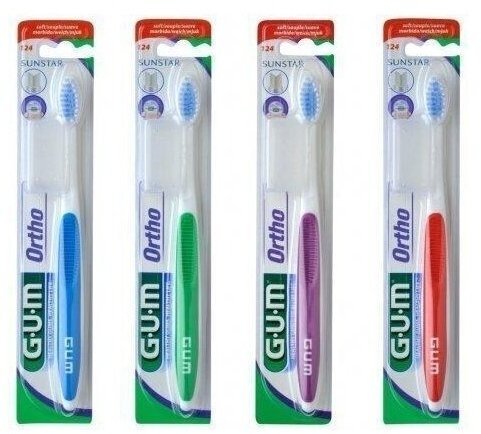 Sunstar GUM Ortho 124 Szczoteczka ortodontyczna 1 sztuka