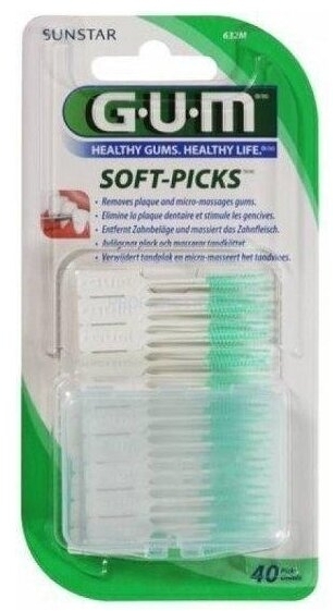 Sunstar GUM Soft-Picks Regular 632 Czyściki 40 sztuk