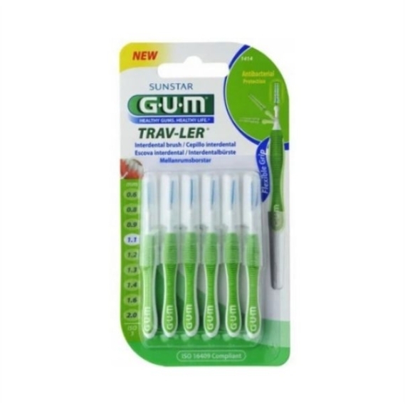 Sunstar GUM Trav-Ler Szczot.międzyzębowa 1,1mm 1414 6 sztuk