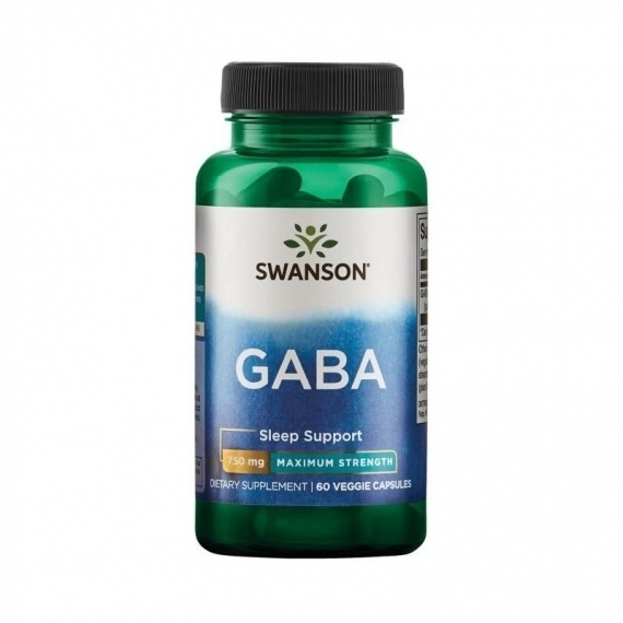 Swanson GABA forte 750 mg 60 kapsułek