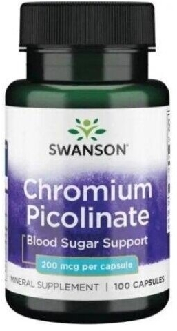 Swanson Pikolinian Chromu 200 mcg 100 kapsułek