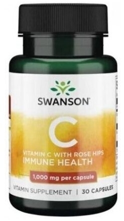 Swanson Witamina C 1000 mg z dziką różą 30 kapsułek