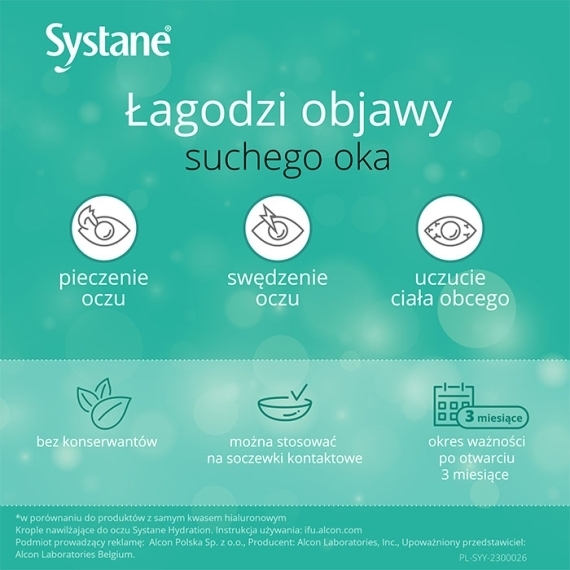 Systane Hydration krople do oczu bez konserwantów 10 ml