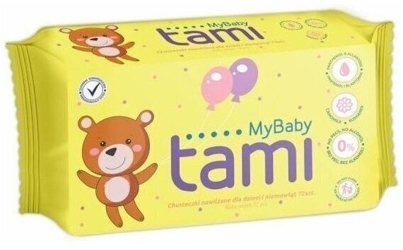 TAMI My Baby Chusteczki nawilżane dla dzieci 72 sztuki