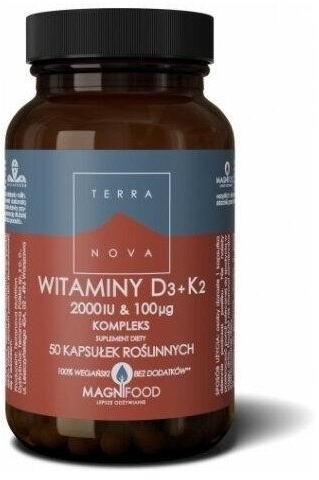 TERRANOVA Witaminy D3 + K2 2000 IU 50 kapsułek