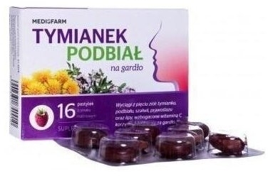 TYMIANEK PODBIAŁ Medisfarm 16 pastylek