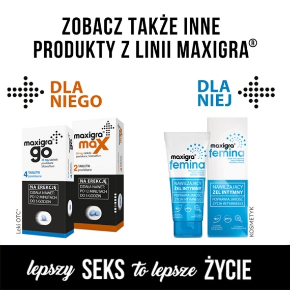 Tadalafil Maxigra bez recepty na erekcję 10mg 2 tabletki Wielopak x3
