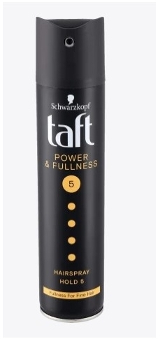 Taft Lakier 5 Power Fullness czarny 250 ml