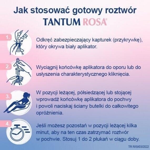 Tantum Rosa roztwór dopochwowy 1mg/ml 5 butelek po 140 ml