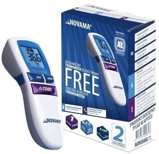Termometr bezdotykowy NOVAMA Free White Frost