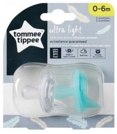 Tommee Tippee Smoczek uspokajający ULTRA LIGHT 0-6m 2szt