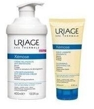 URIAGE XEMOSE Krem do skóry bardzo suchej 400 ml + Olejek do kąpieli 200 ml