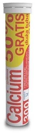 Uniphar Calcium 300 o smaku pomarańczowym 20 tabletek musujących