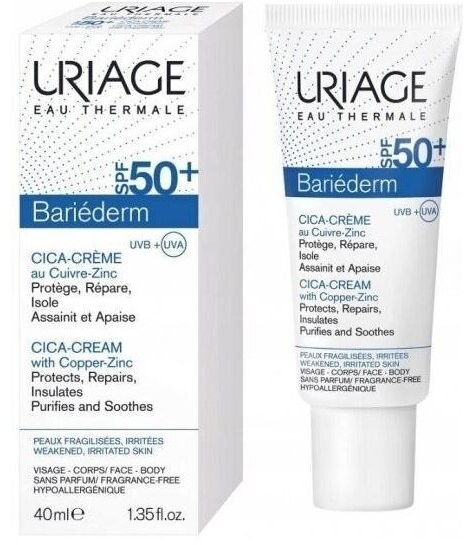 Uriage Bariederm Cica krem regenerujący SPF 50+ 40 ml