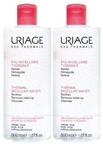 Uriage Duopack Woda micelarna do skóry wrażliwej i naczynkowej 500 ml + 500 ml