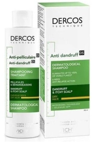 VICHY DERCOS Szampon przeciwłupieżowy DS włosy suche 200 ml