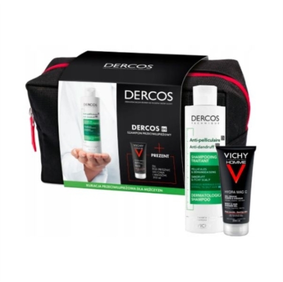 VICHY DERCOS Zestaw DS Szampon przeciwłupieżowy + HYDRA MAG C Żel pod prysznic XMAS 2022