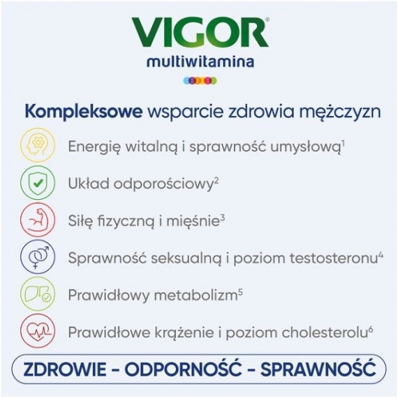 VIGOR ON 50+ suplement multiwitamina 60 tabletek