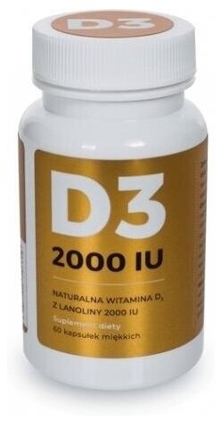 VISANTO Naturalna Witamina D3 2000 IU z lanoliny 60 kapsułek miękkich