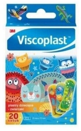 VISCOPLAST Plastry Dziecięce Zwierzaki 20 sztuk