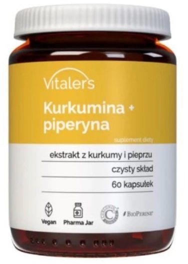 VITALER'S Kurkumina + Piperyna 60 kapułek