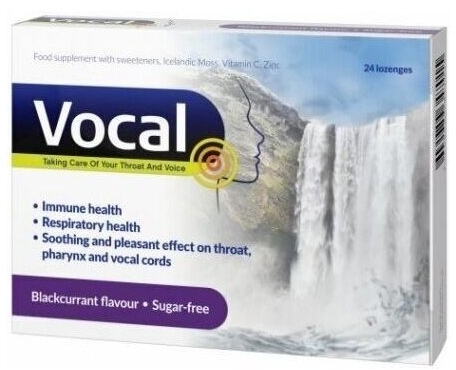 VOCAL Czarna Porzeczka 24 pastylki do ssania