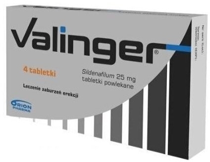 Valinger 25 mg 4 tabletki