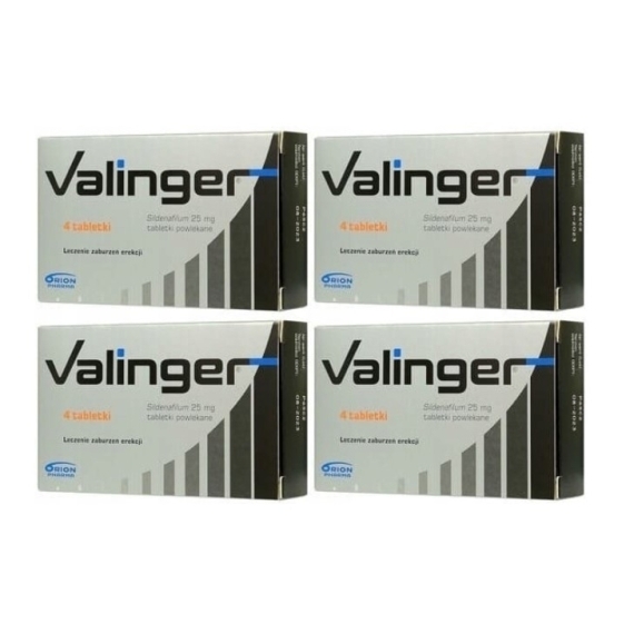 Valinger 25 mg 4 tabletki Wielopak x4