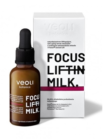 Veoli Botanic FOCUS LIFTING MILK Natychmiastowo liftingujące anti-aging serum emulsyjne 30 ml