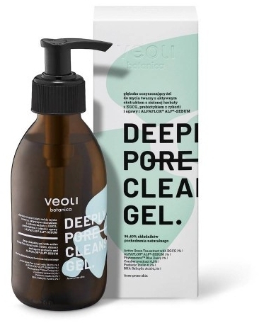 Veoli Botanica DEEPLY PORE CLEANSING GEL Głęboko oczyszczający żel do mycia twarzy 200 ml