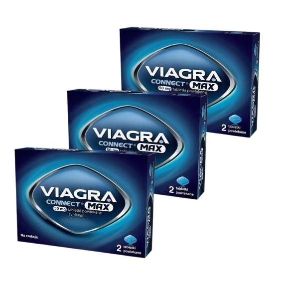 Viagra Connect Max 50mg lek na zaburzenia erekcji 2 tabletki Wielopak x3