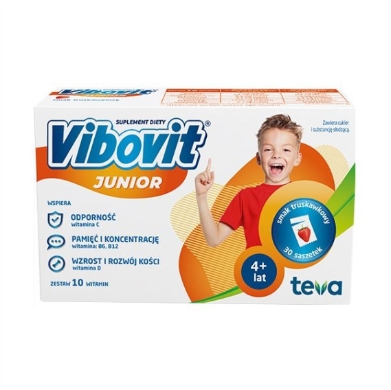 Vibovit Junior truskawkowy 30 saszetek