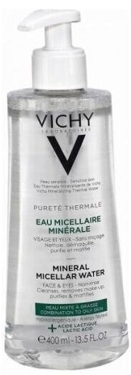 Vichy Purete Thermale woda micelarna do skóry przetłuszczającej się 400 ml