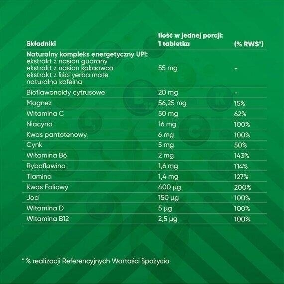 Vigor UP! Fast 20 tabletek musujących o smaku pomarańczowym