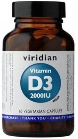 Viridian Witamina D3 2000IU 60 kapsułek