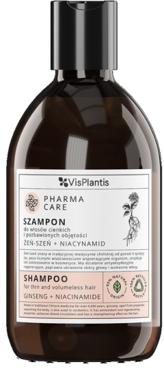 Vis Plantis Pharma Care Szampon do włosów cienkich, żeń-szeń + niacynamid 500ml