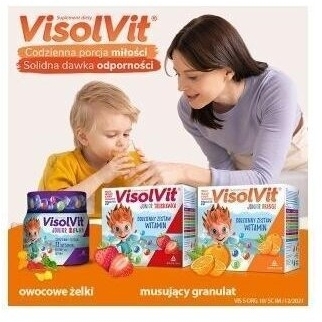VisolVit Junior Orange, musujący proszek 10 saszetek