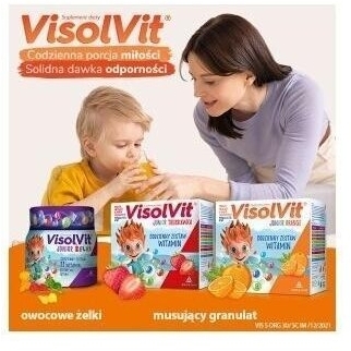 VisolVit Junior Orange, musujący proszek 30 saszetek