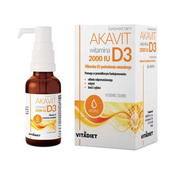 Vitadiet Akavit Witamina D3 2000 IU 29,4 ml krople