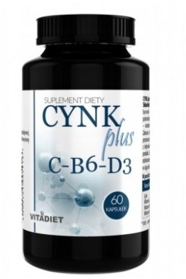 Vitadiet Cynk plus C - B6 - D3 60 kapsułek