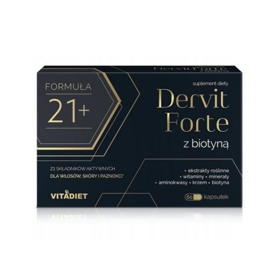 Vitadiet Dervit forte z biotyną 60 kapsułek